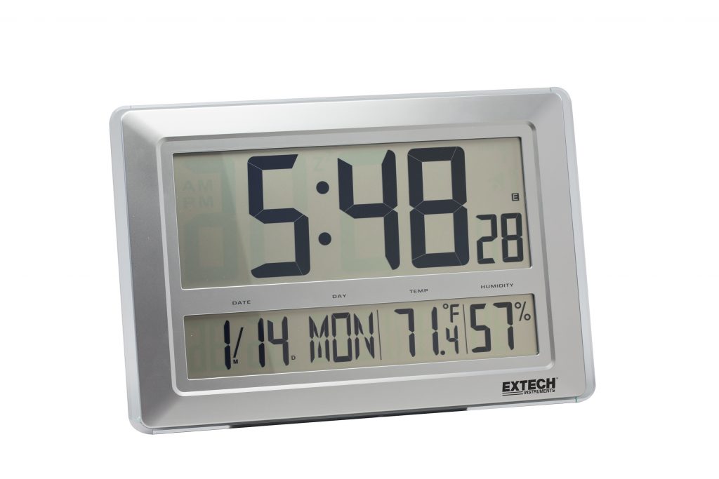 Extech CTH10A Digital Clock/Hygro-Thermometer Wall Clock - Calright ...