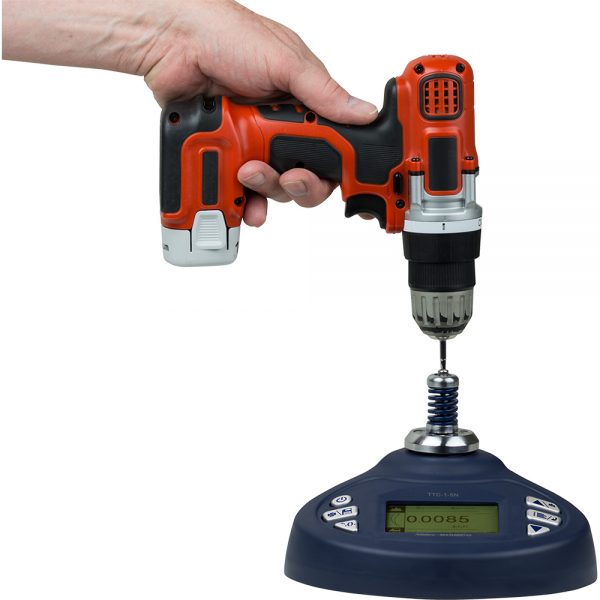 Shimpo TTC Series Torque Tool Tester with optional adapter for drills