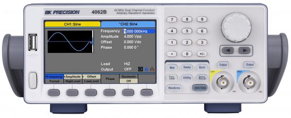 B&K Precision 4062B Dual Channel Function/Arbitrary Waveform Generator, 40 MHz