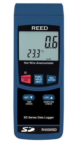 Reed R4500SD Data Logging Hot Wire Thermo-Anemometer
