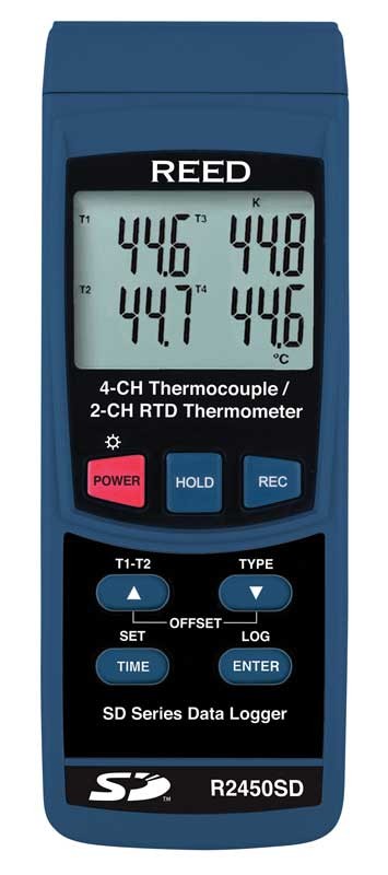 REED R2450SD Data Logging Thermocouple Thermometer,